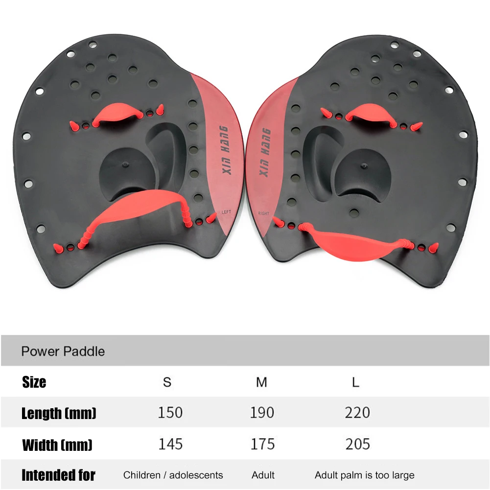 1 Pair Swim Paddles Hand Professional Swimming Paddles Girdles Correction Hand Fins Flippers Finger Webbed Gloves 6