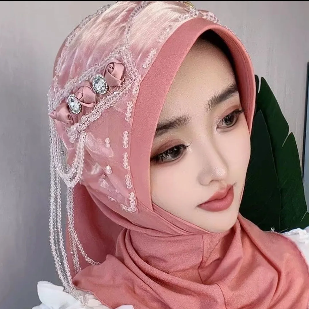 Hijab Muslim Women Shawl Headscarf Freeshipping Luxury Tassels Chiffon Scarf Malaysia Prayer Kufi Islam Saudi Arabia Fashion New