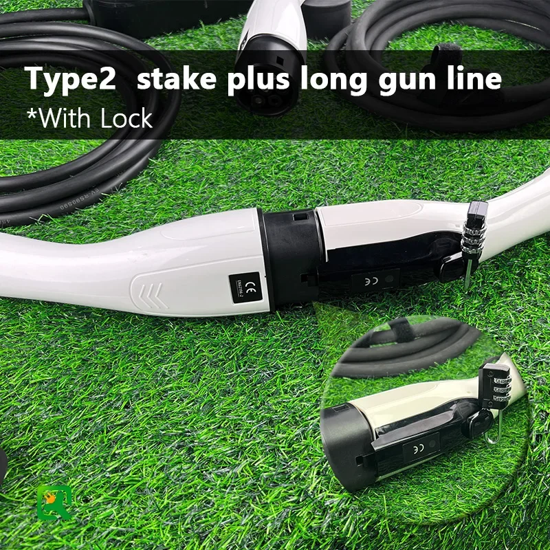 Portable EV Charging Cable 32A 22KW 3 Phase Electric Car Charger 3.5KW 16A 1 Phase Anti-theft strap for wired charging stations