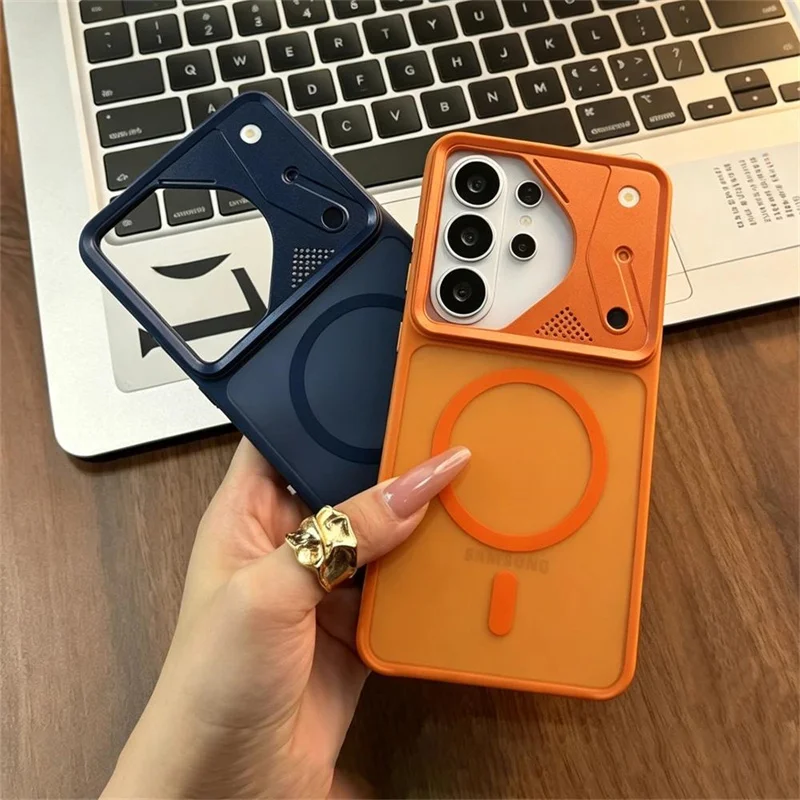 Matte Armor Magnetic Wireless Charging Phone Case - Translucent Shockproof Cover