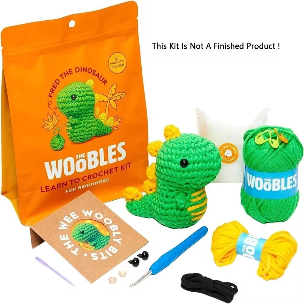 Crochet Kit Multifunction Stuffed Animal With Crochet Hooks Handmade DIY Non-Finished Product Beginner Yarn Set