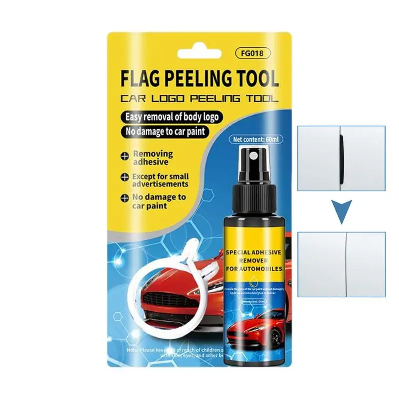 

Sticker Remover For Cars 60ml Surface Safe Glue Off Label Spray Emblem Sticker And Tape Removal Tool For Glass Vehicles Boats