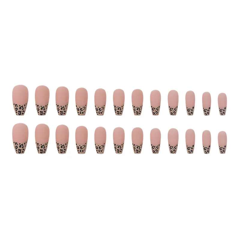 FineInno Press On Nails Set – 24 Stück Ballerina Acrylnägel In Rosa Mit Schmetterling-Design & Klebepads