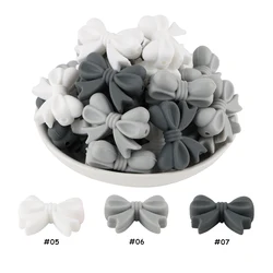 Sunrony Bowknot Silicone Beads Set for DIY Jewelry and Accessories - Pack of 10 (10pcs Set 8)
