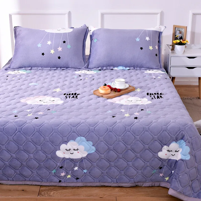 Coral Fleece Blanket, Student Dormitory Bed Cover, Warm, Student, Office Nap Sheet, Single Piece Flannel, Winter, 1Pc