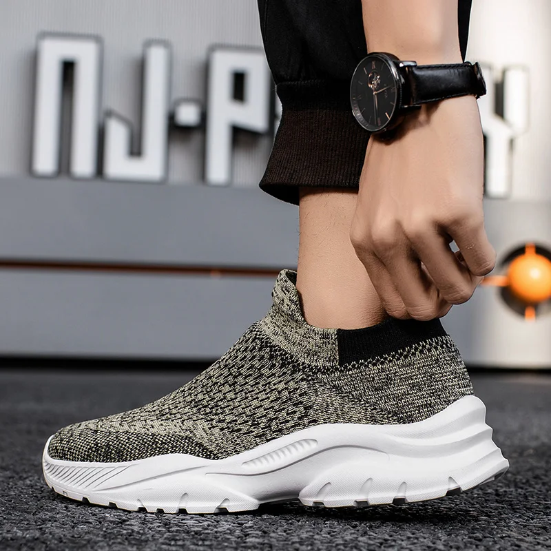 2023 New Men's Casual Sneakers Male Slip-On Sock Shoes Breathable Summer Outdoor Running Shoes for Man Free Shipping Gym Trainer