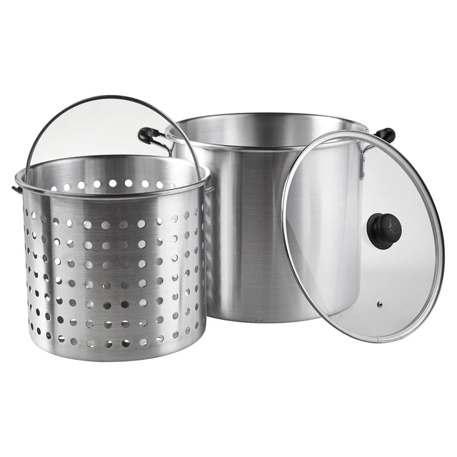 IMUSA Aluminum Sauce Pot with Lid - Silver, 8 qt - Metro Market