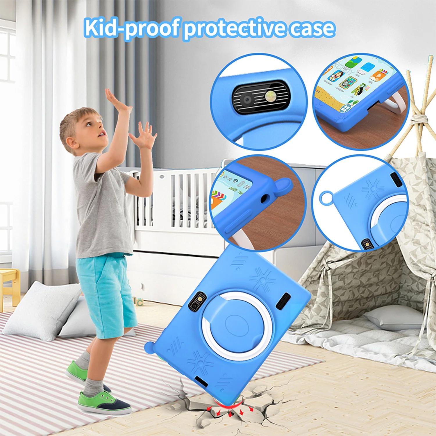 New 7 Inch WiFi Kids Tablets Cartoon Pattern Quad Core 4GB RAM 64GB ROM Android Learning Education Games Tablet Children's Gifts 5