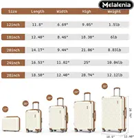Ensemble de bagages légers et durables de 7 pièces, valise de voyage familiale avec serrure TSA et roues pivotantes lisses 2