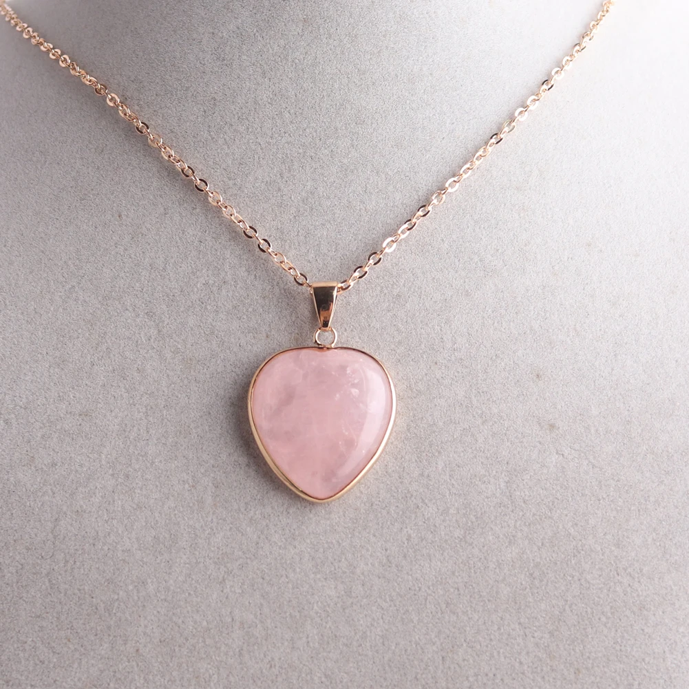 Pink Crystal Pendant Necklace - Image 5