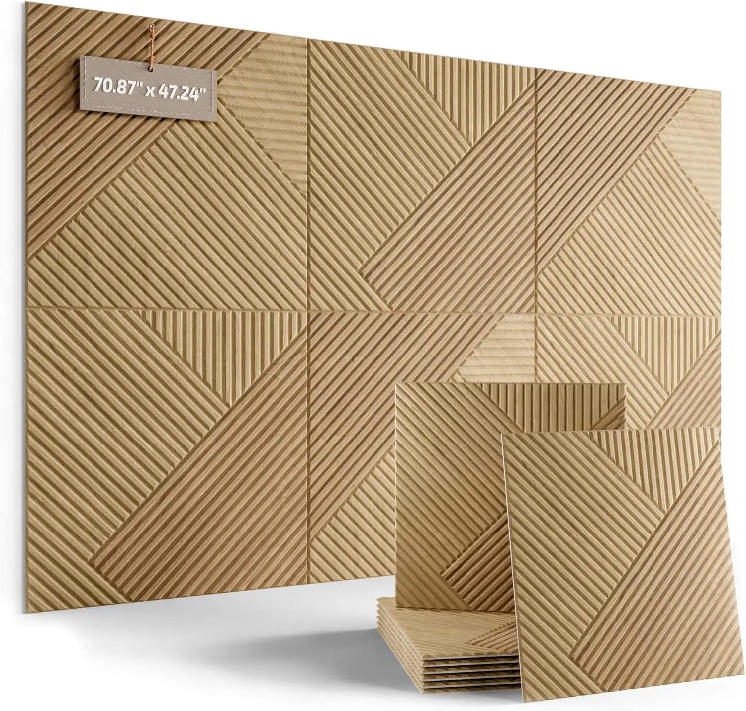 Large Felt Bulletin Board,Cork Board Alternative 70.87'' x 47.24'' Art Acoustical Wall Panels-6 Pack with 60 Adhesive Tabs,for R