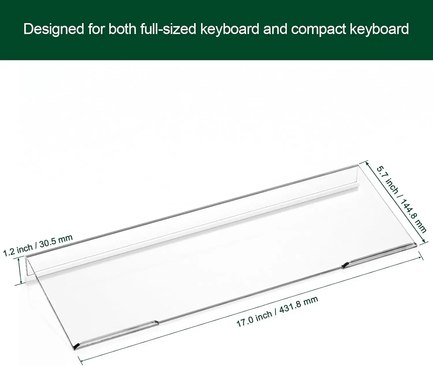 Ergonomic Acrylic Keyboard Stand For Desktop Comfortable Keyboard Tray For Home School Office Desk Accessory Office Supplies keyboard stand