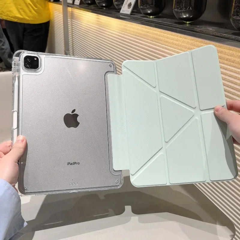 Sleek & Stylish Foldable Crystal Clear iPad Case