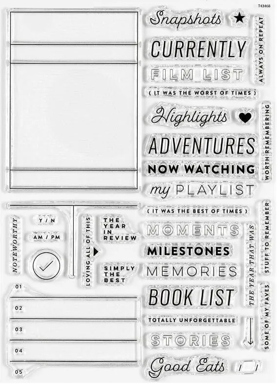 DIY 스크랩북 카드 제작용 영어 클리어 스탬프 A6559