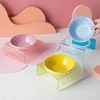 Cat Food Tray Nordic Style Ceramic Bowl Multiple Colors Pet Bowl Cat Water Bowl Cat Food Bowl Acrylic Stand Pet Supplies 3