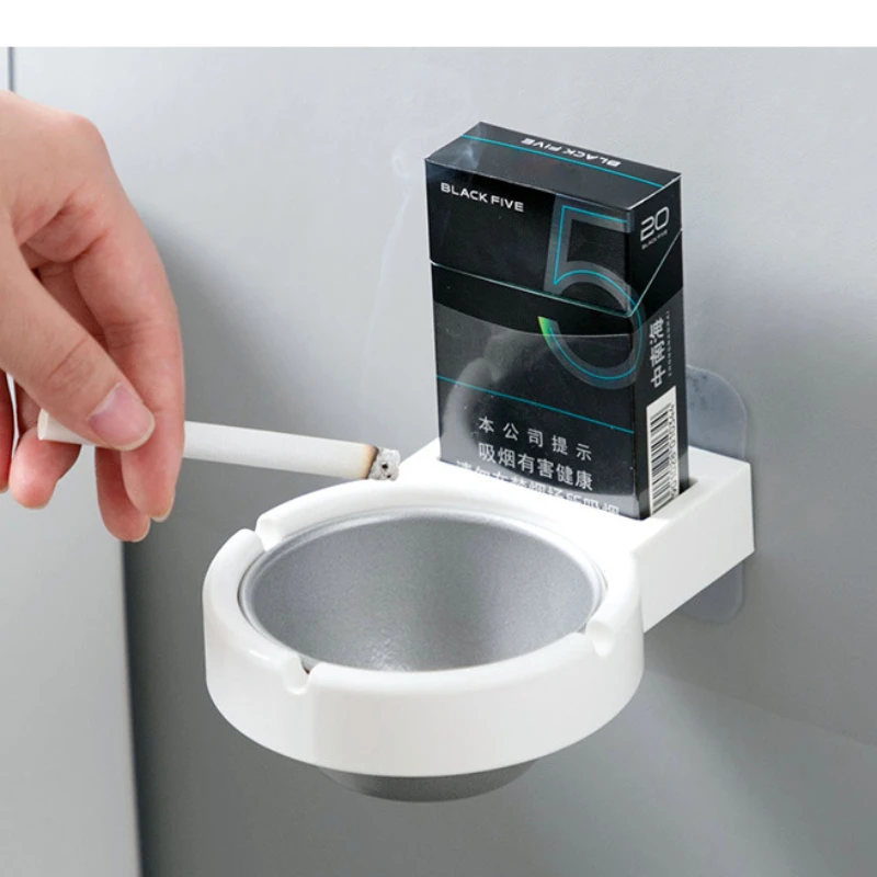 Portable Ashtray Cigarettes Ashtray Silicone Ashtray Stainless Steel Ashtray Metal Ashtray Air Purifier Ashtray Wood Ashtray Ceramic Ashtray Toilet Ashtray No Punching Wall Mounted Fashion Ashtray Jar Creative Wall Hanging Toilet Multifunctional Ash Rack Cigar