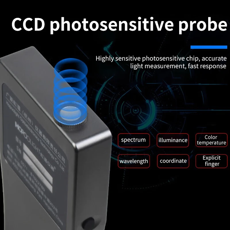 HP-350 Stroboscopic spectrum analyzer diy spectrometer Color temperature illuminometer Blue light test illuminometer HP-350F