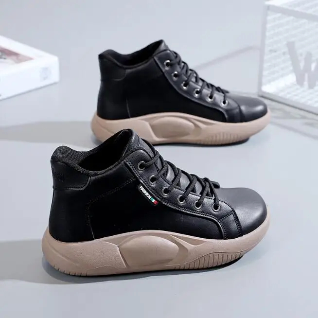 New Women Fashion Sneakers High Top Casual Vulcanized Sport Shoes White Platform Shoes for Woman Autumn Winter Board Shoe 5