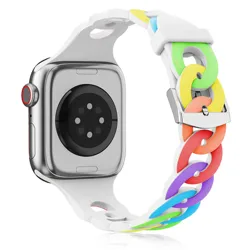 Premium Silicone Watch Band - Versatile and Durable Bracelet Strap - 42 44 45 46 49 mm (Colorful)