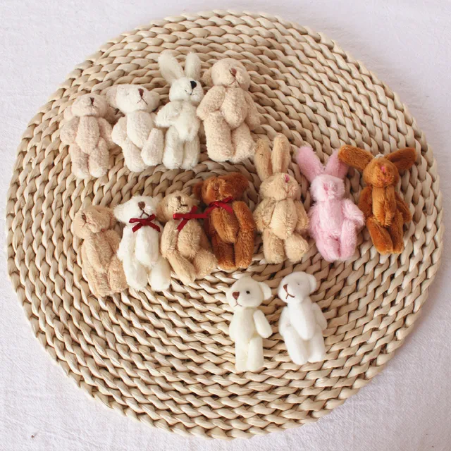 6PCS/LOT Bear Dolls Plush Bear Small Mini Bear Toys 6CM Gifts Birthday Wedding Party Decor 1