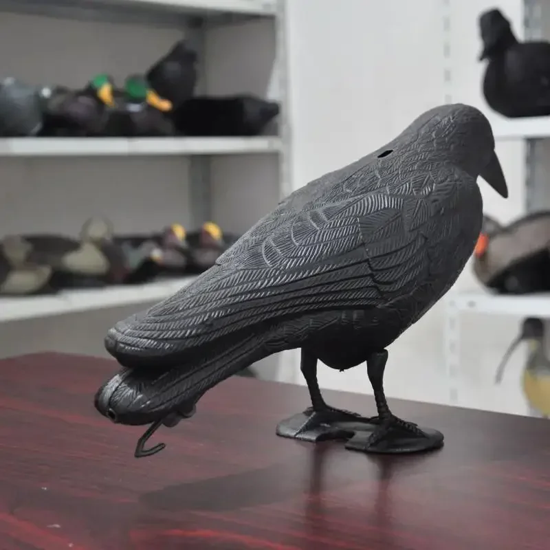 Decoracion Jardin ExteriorSimulation Black Crow Raven Vogelabwehrmittel Schädlingsbekämpfung Taubenabwehr Gartendekoration Outdoor – Detail 7