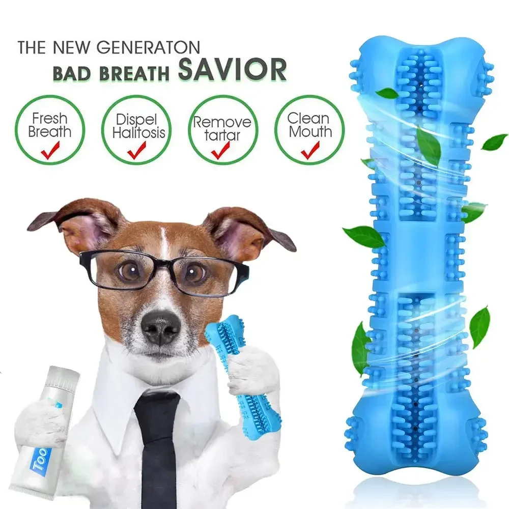 1PC Pet Chew Toy Soft Rubber Dog Toothbrushes Anti-biting Tooth Grinding Chew Stick for Small Dogs Training Pet Supplies
