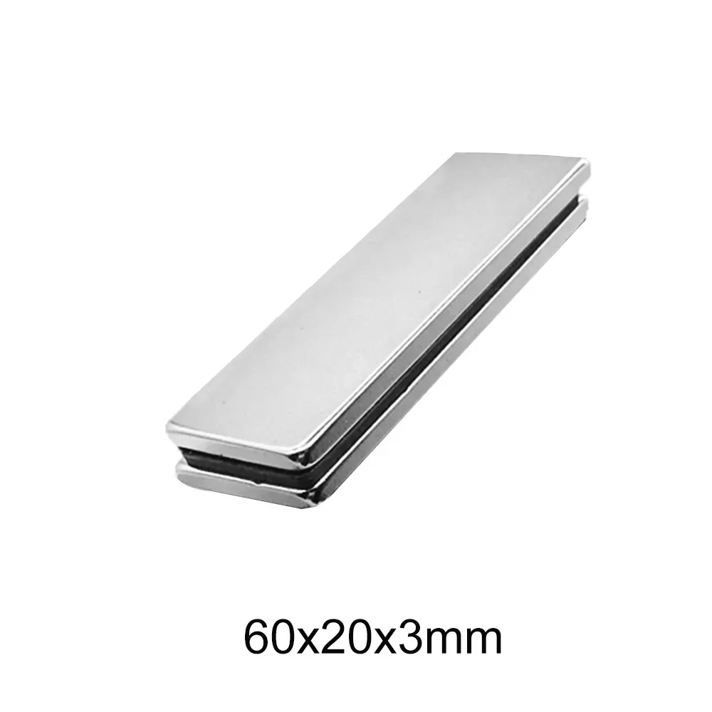 사각형 강력한 네오디뮴 자석, 영구 자석 시트, 60x20x3mm, 60mm x 20mm,..