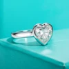 AnuJewel 3ct Heart Cut D Color Moissanite Engagement Bezel Ring With GRA 925 Sterling Silver Rings For Women Jewelry Wholesale 2