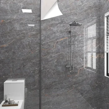 สติกเกอร์ติดผนังห้องน้ำหินอ่อนกันน้ำมันกันแม่พิมพ์กันน้ำมันวอลเปเปอร์ติดเคาน์เตอร์ของตกแต่งตู้ 1