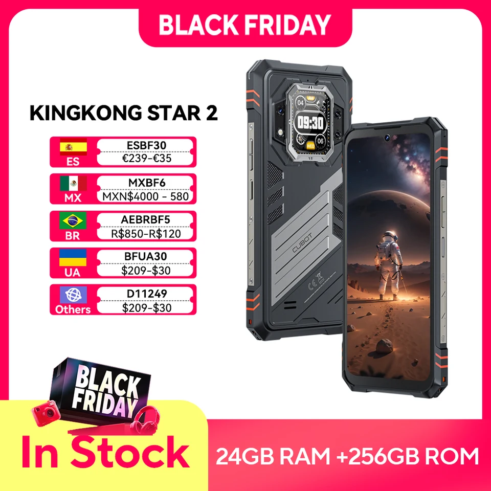 Cubot KingKong Star 2, Ultra-Slim Rugged Smartphone 5G, 4nm MTK