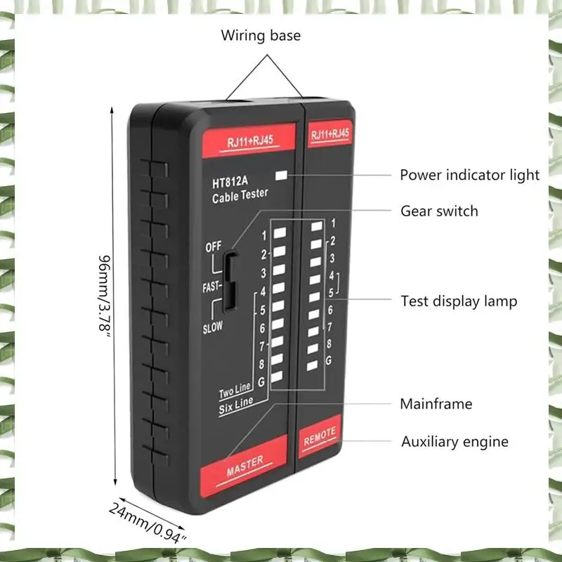 Professional Tool Wire Telephone Line Test Meter HT812A Cable Tester Line Finder RJ11 RJ45 Cable Toner Finder Tool