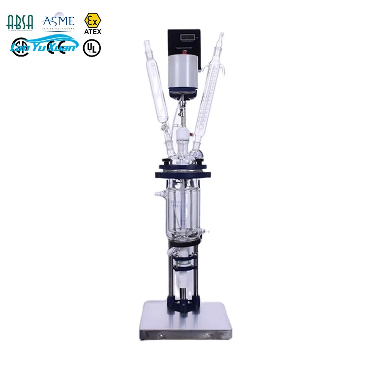 Customizable Single Double Layer Chemical Lab Glass Reactor/reaction Vessel/mixing Reactor Reaction Kettle Stainless Steel GG-17
