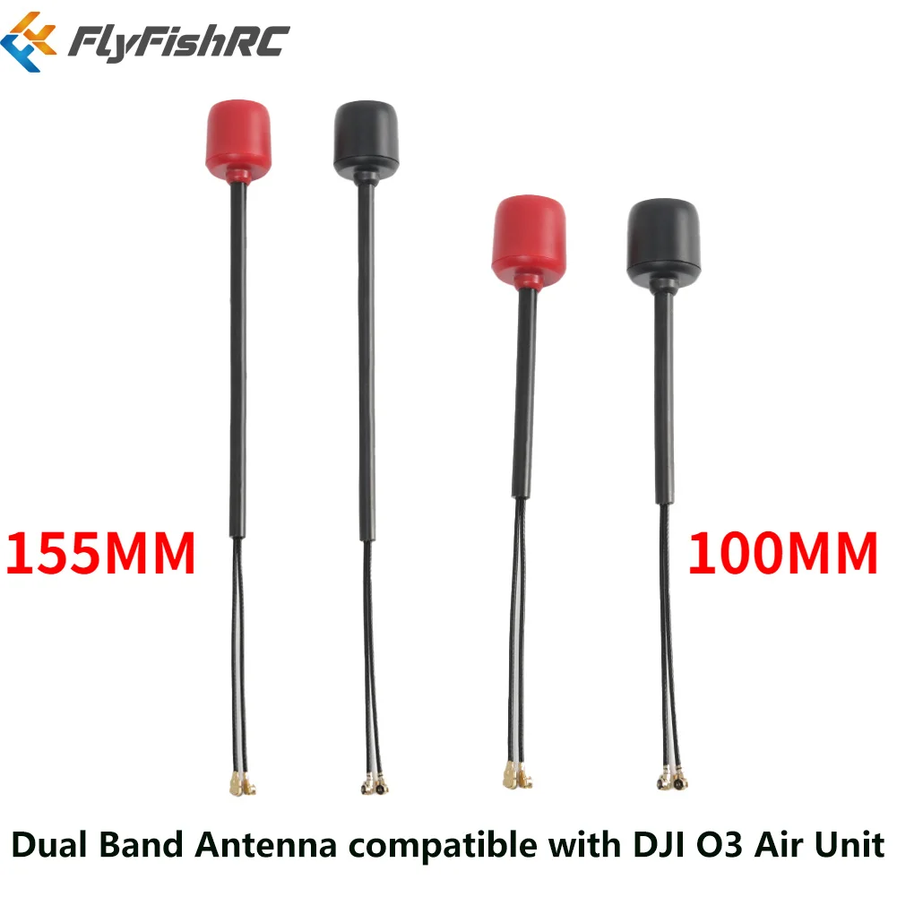 Antenna Dual Band Flyfishrc Da 100Mm 155Mm, Compatibile Con Dji O3 Air Unit, Adatta Per Drone Ad Alta Definizione Fpv Rc Iv