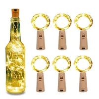 1Pcs 2 Meter 20 Led 1 Meter 10 Led Bottle Fairy String Lights Cork Christmas Wedding Party 1