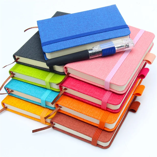 Mini Cuaderno De Bolsillo Conjunto De Etiquetas De Negocios A7 Portátil