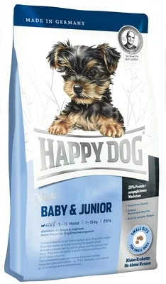 Happy dog Суприм для щенков малых пород: от 1-12мес. Mini baby Junior 29 | Supreme Baby 4 кг