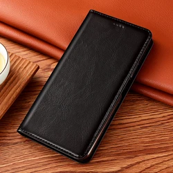 Premium Crazy Horse Genuine Leather Flip Phone Case Cover - Google Pixel 5a 5G (Black)