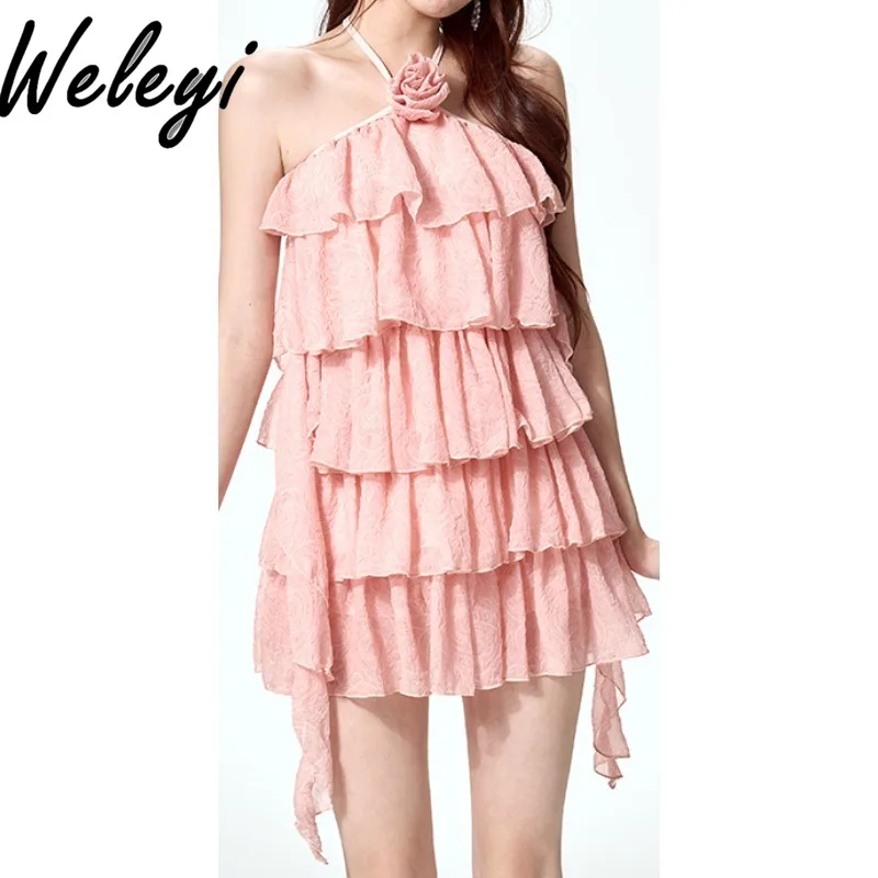 Popular Apricot Casual Swimwear Female 2024 Summer New Pure Desire Wind Beach Vacation Photography Sleeveless One Piece Swimsuit