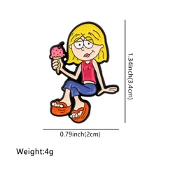 Charming Cartoon Girl Enamel Pin - Fashion Jewelry & Accessory Gift (3)