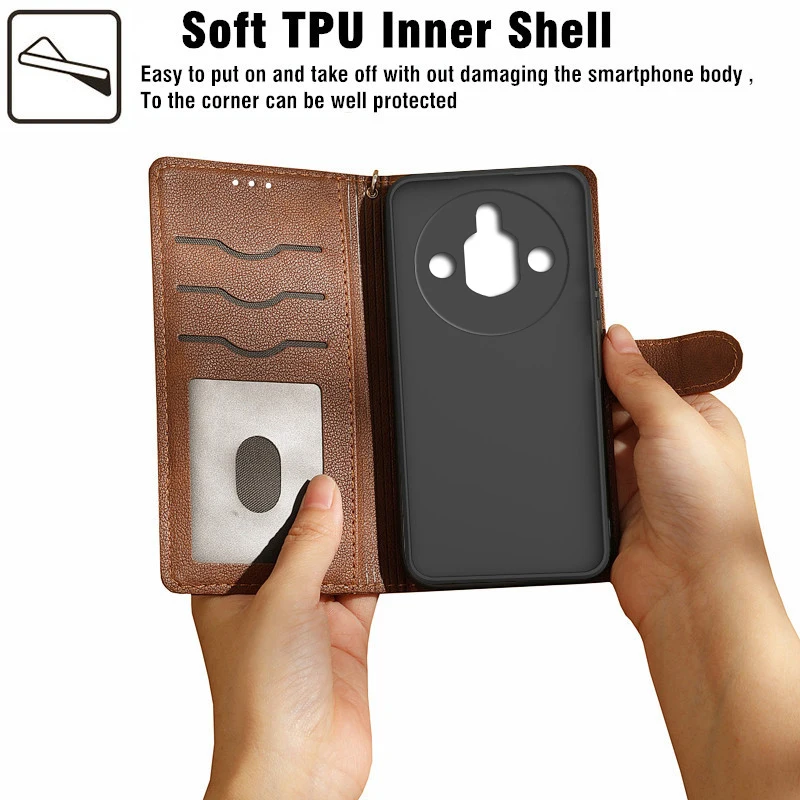 Leather Flip Wallet Phone Case Cover - Sleek and Durable Design