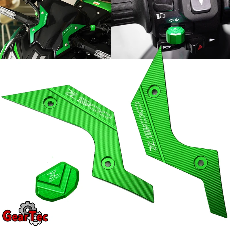 

For Kawasaki Z900 Z 900 2020-2023 2022 Motorcycle Accessories Windshield Screen Decorative Cover Plate Turn Signal Button Cap