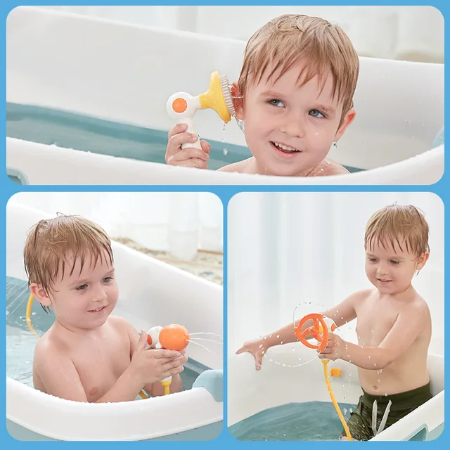 7in1 Baby Bath Toys for Kids Spray Water Bath Toys Electric Duck Baby Shower Water Toys Ball Bathroom Baby Toy Bathtub Toys Gift 6