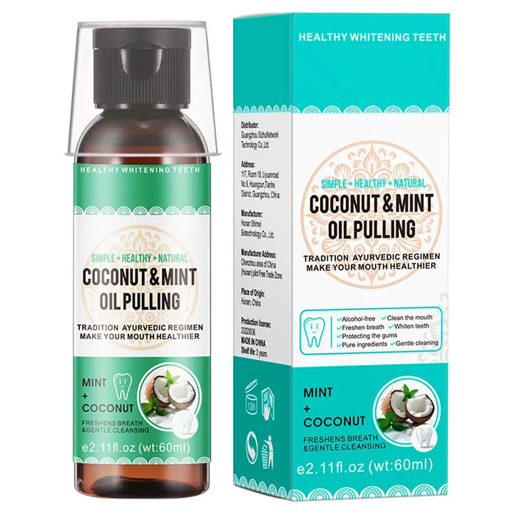 237 מ ל אוראלי שטיפה פה מי פה חינם אלכוהול לשטוף פה פה פה פה פה פה קוקוס מנטה מושך שמן פה פה פה פה בריאות