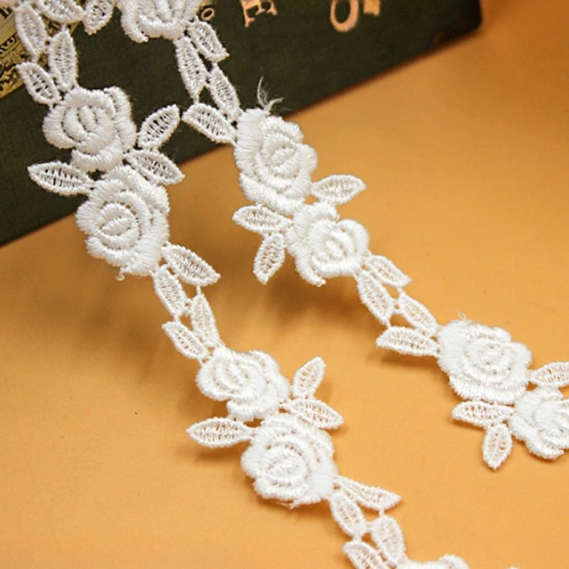 Nastro In Pizzo Veneziano Bianco – 7 Metri, Larghezza 3,8 Cm, Ricamo Floreale, Per Cucito E Decorazioni Fai Da Te