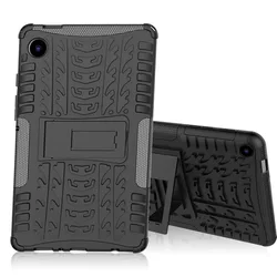 Rugged Heavy Duty Protective Tablet Case with Sturdy Kickstand for Tab A9 Plus 11inch (Black)