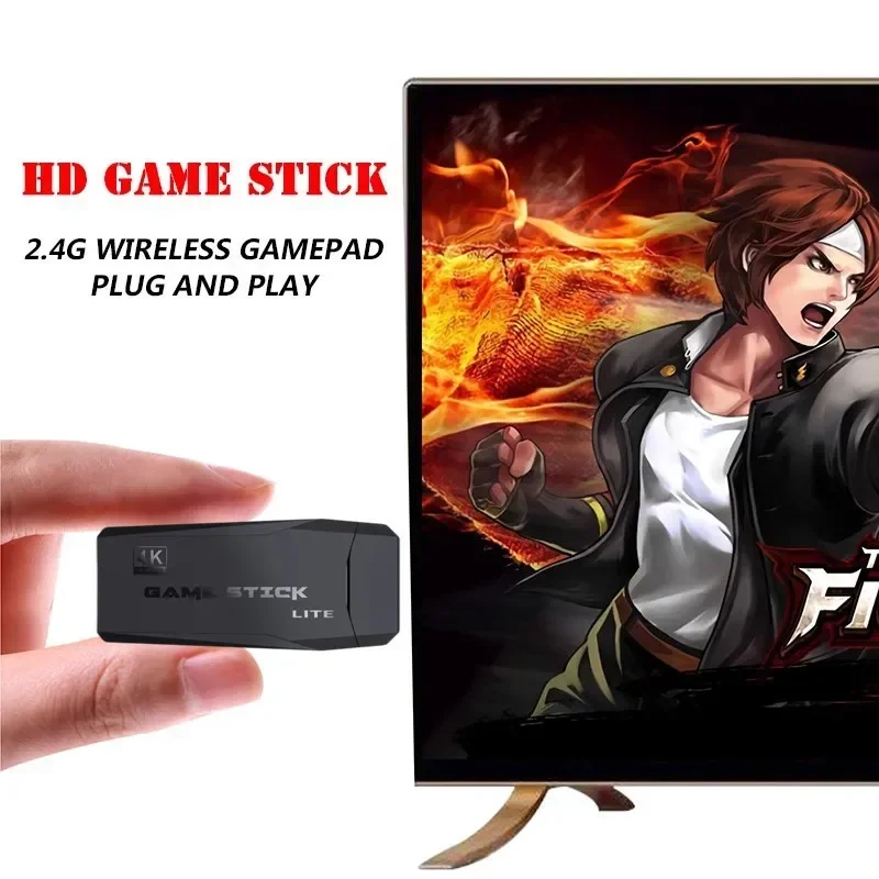 Upgrade M8 Video Game Console 2 x 2.4G Wireless Controller Lite 4K TV Game Stick Retro Handheld Player PS1