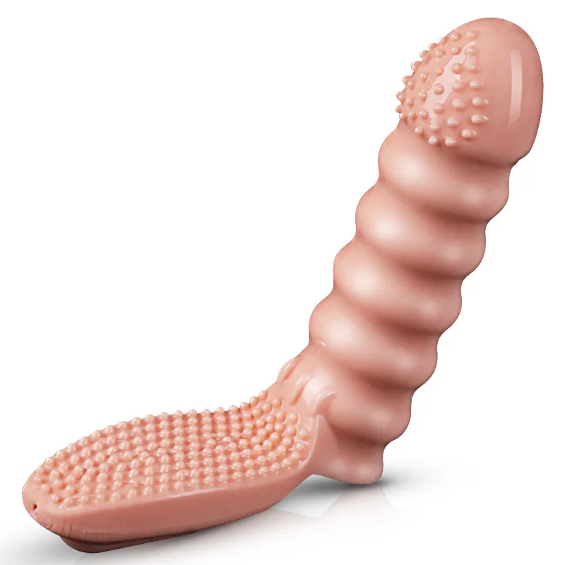 Sex Toys Couples Clitoral Vagina Finger G Spot Vibrator Stimulator Massager Finger Sleeve Adult Games
