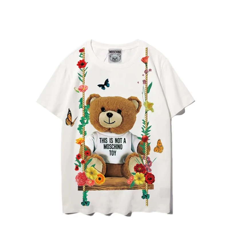 Men's Cotton Short Sleeve T-shirt Male Bear Top
