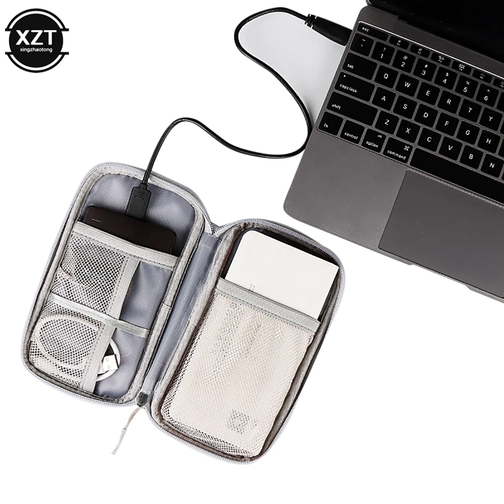 Portable Power Bank Bag USB Digital Cables Wires Organizer Hard Disk Mobile Power Protection Storage Bag 1pcs cable storage bag