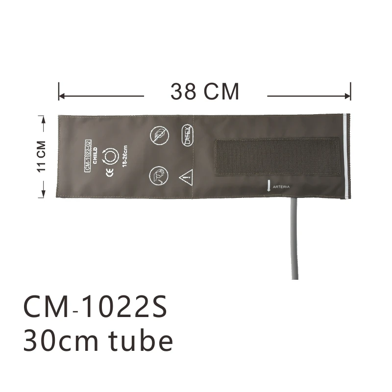 Single Tube Regular BP Monitor Cuff - 22-36 cms